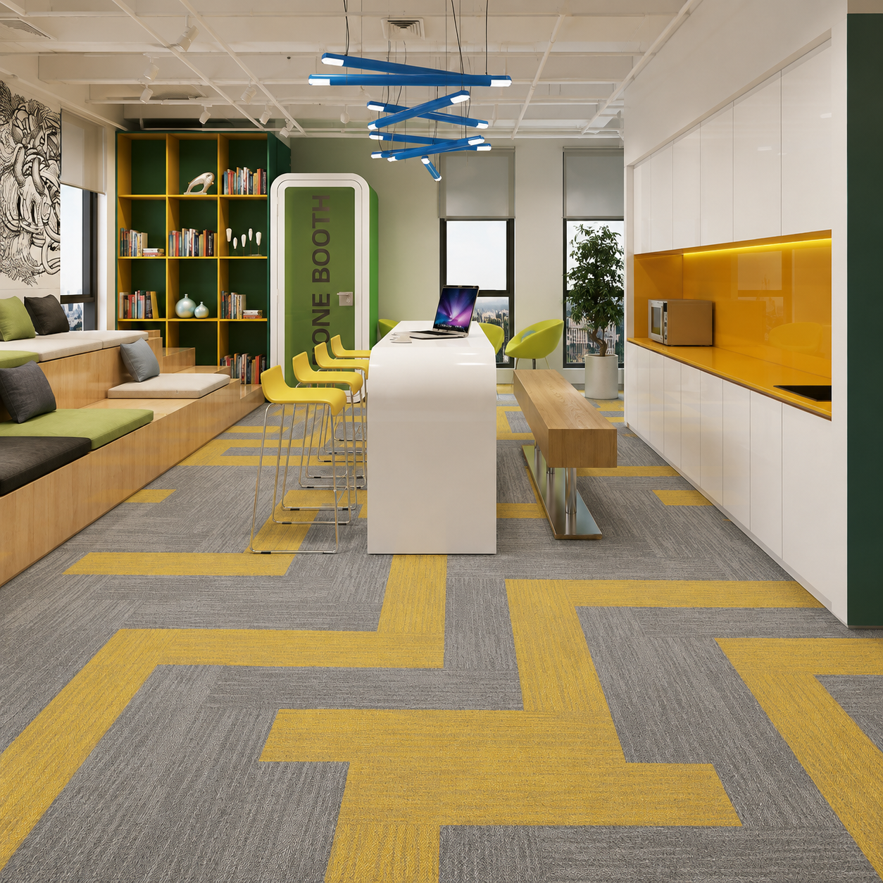 Modern Carpet Planks for Creative Flooring