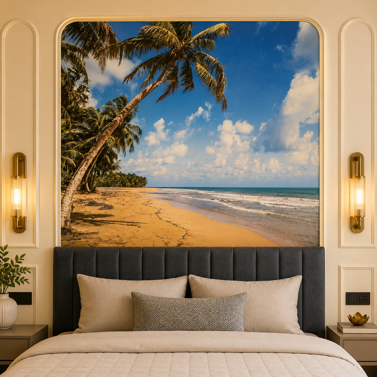 Tropical Beach Mural Bedroom